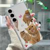Phone Case For Samsung S20 Ultra S21 Plus S22 Plus S23 Plus S24 Note 20 M33 5G F23 5G Clear Cute Kitty Love Shell