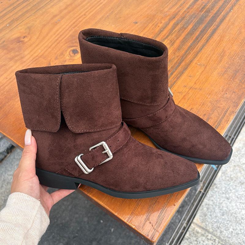 New Two-wear Martin Boots 2025 Autumn and Winter Retro Maillard Boots Women's British Style Foreign Style Short Boots Versatile Women's Boots