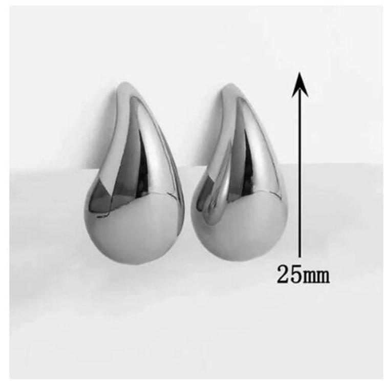 

Vintage-style Large Water Drop CCB Metal Earrings