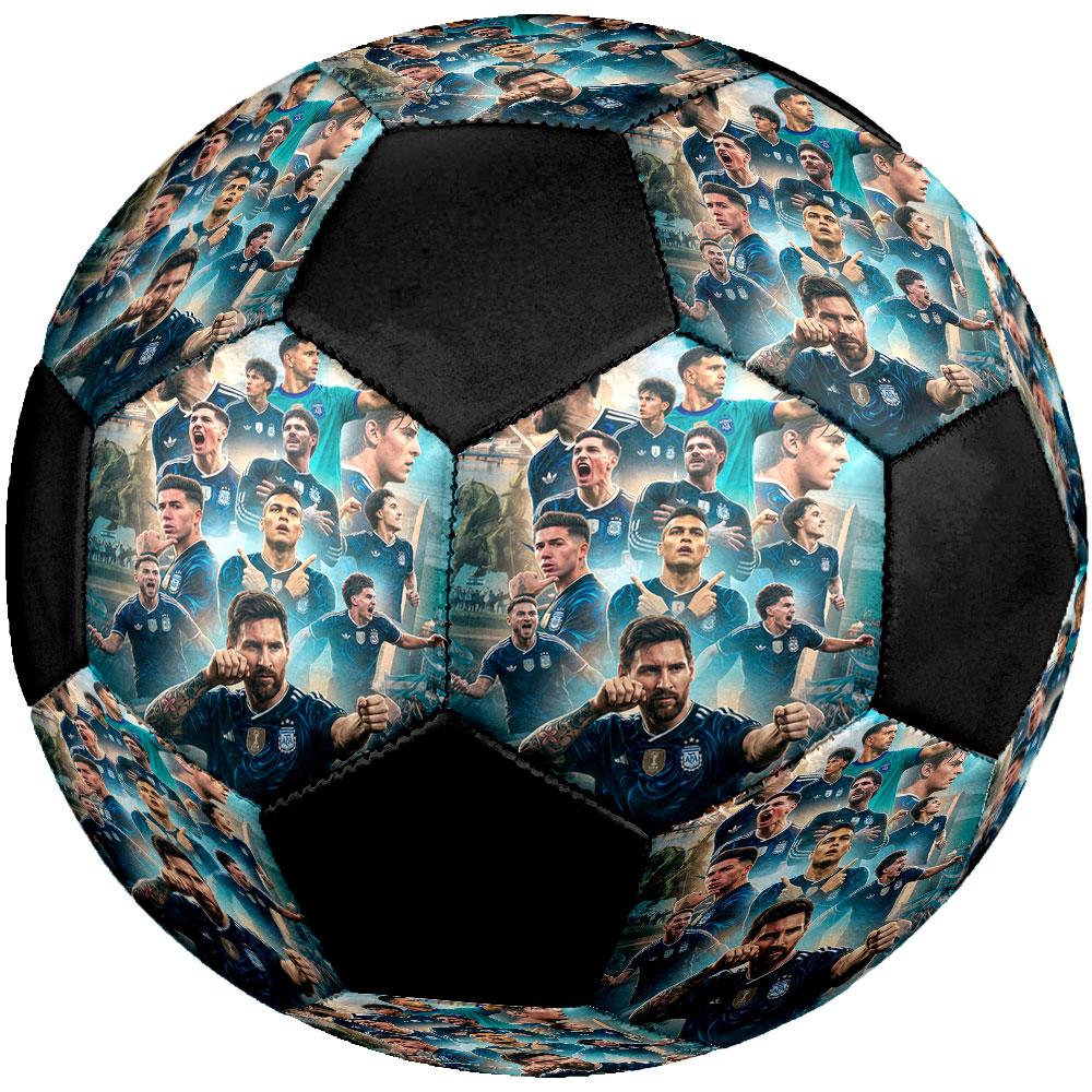 Pallone da calcio ufficiale dell'Argentina, Taglia 5, Cucito a macchina in PVC, Resistente e ad alto rimbalzo, Adatto a tutte le età, Merchandising per tifosi, per partite e uso all'aperto.