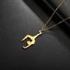 High Polished Stainless Steel Necklace for Women with Gymnastics Pendant Necklace Jewelry Accessory Daily Casual Use