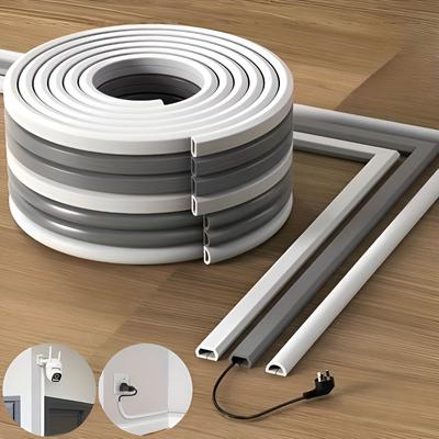 1 Rolle 118" Kabelmanagement-Schlauch - Selbstklebender PVC-Kabelschutz für Wand & Boden, Isolierte Drahtabdeckung