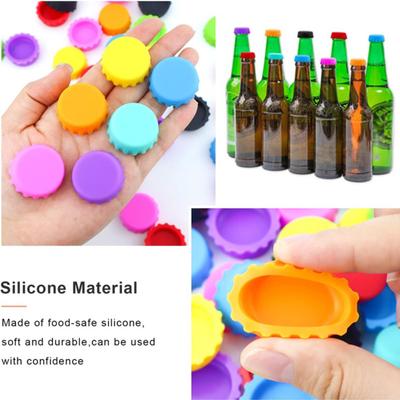 6/18/21Pcs Silicone Wine Bottle Cover Leak-proof Good Sealing Food-grade Reusable Easy-to-clean Reusable Dishwasher Safe Beer Seal Cover