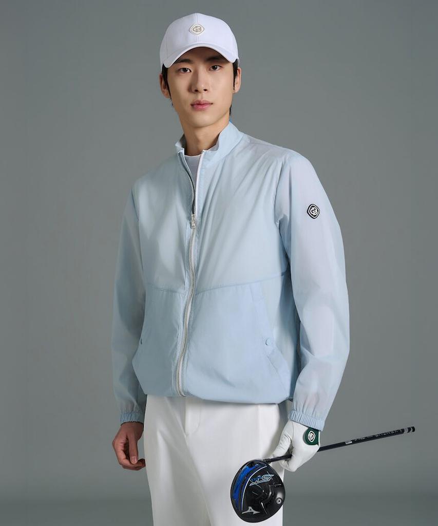 Beanpole Golf Men'S Lightweight Perforated Jumper - Sky Blue