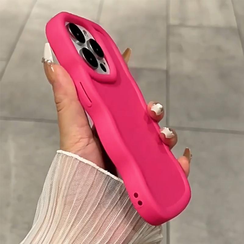 Cute Candy Wavy Silicone Case For 16 11 12 13 14 15 Pro Max 7 8 Plus Iphone16 16pro 16plus X Xs Soft Back Cover Se
