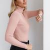 Suéter de Cuello Alto para Mujer Camiseta Básica de Punto Suéter Jersey de Otoño