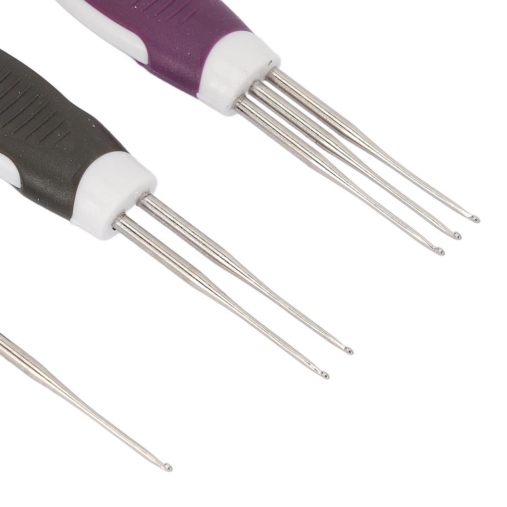6pcs 0.75mm Dreadlocks Crochet Hook Tool for Hair Weaving 1 2 3 Hooks Dreadlock Interlocking Tool