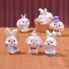 1/6 Figurine Miniature Funny Cute Rabbit Micro Landscape Ornaments For Hoom Decorations DIY Office Desk Accessories Room Decor