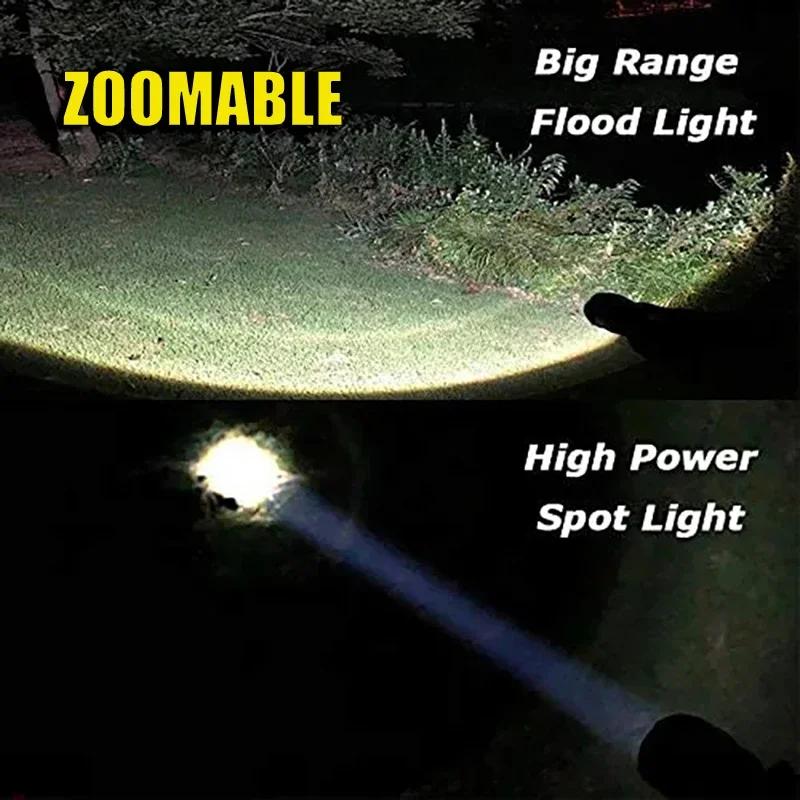 2Pcs LED Flashlights High Lumens with Zoomable Beam Mini Flashlights for Camping Dog Walking Powerful Emergency Flashlights
