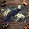 Gothic Raven Skull Moon Theme Large Game Playmat Nonslip Rubber Card Game Mat Keyboard Pad For Tabletop Card Gaming Setup