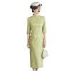 High-end silk cheongsam 1011 new women's daily retro improved high-end Chinese mulberry silk cheongsam dress