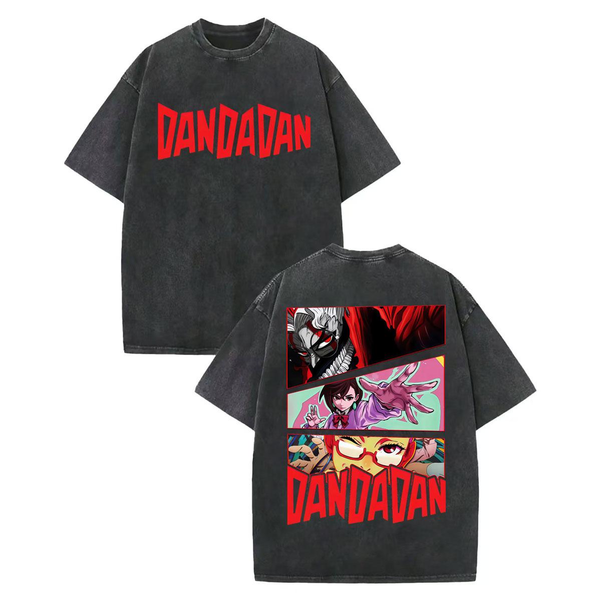 

Винтажная выстиранная футболка Dandadan в стиле японского аниме для мужчин и женщин, Харадзюку, мультяшная, с коротким рукавом, модная, оверсайз 3XL