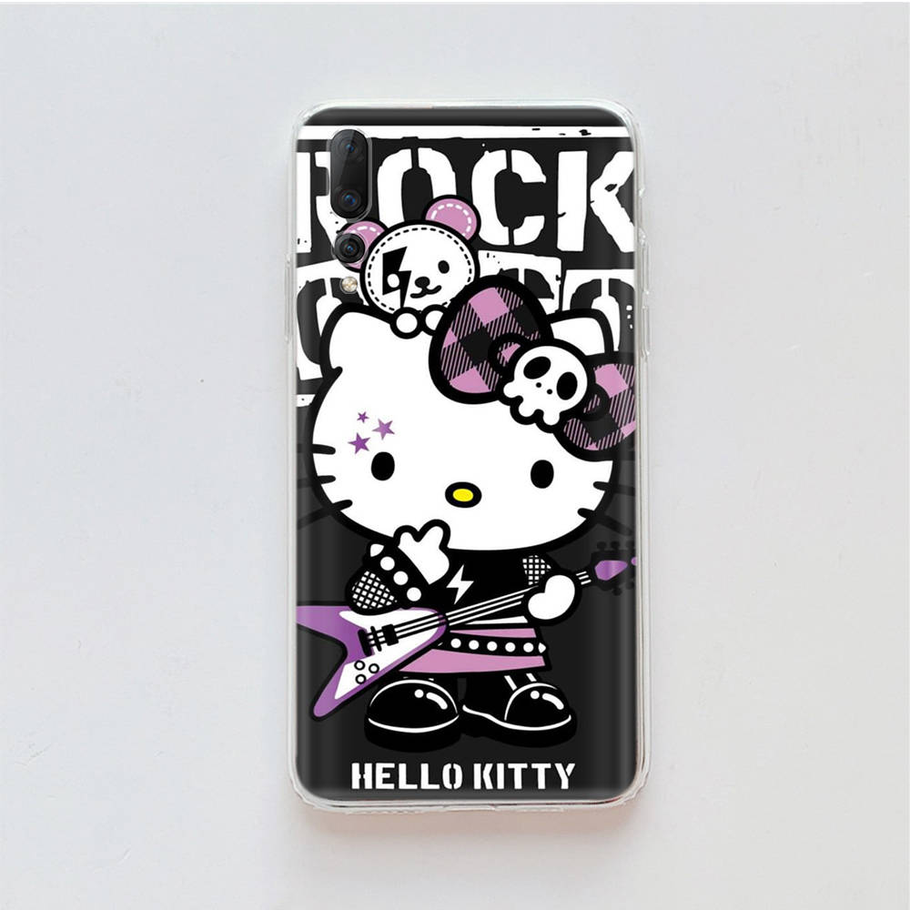 Transparent Case for Samsung A04 A14 A23 M33 M53 Realme 10 9 C35 C55 VIVO X80 Infinix Hot 30 Note 11 Tecno Spark 8P Pro L-6 Lovely Hello Kitty