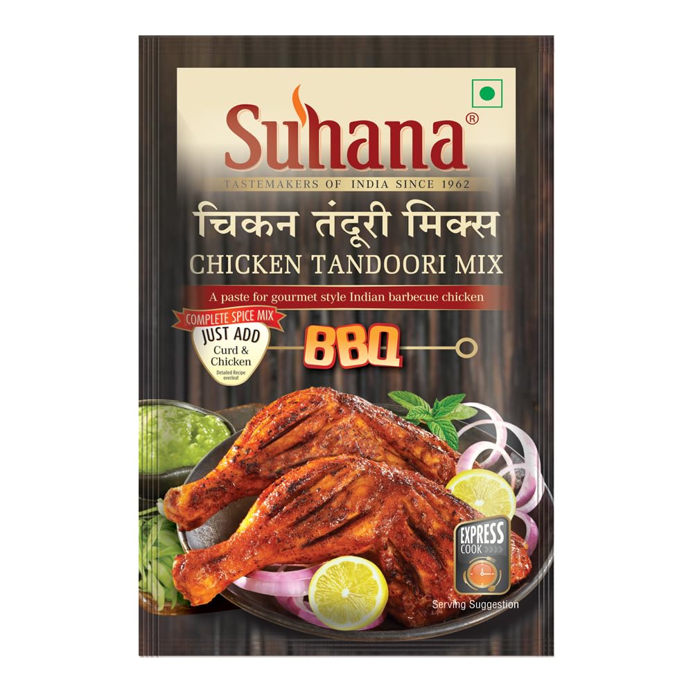 

Suhana Chicken Tandoori Paste 100 Gm Pouch Pack Of 5 Authentic Spice Mix For Tandoori Chicken Easy Home Cooking