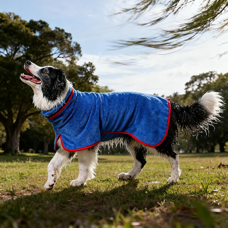 Dog Quick Drying Pet Absorbent Bathrobe Towel Ultra-fine Fiber Absorbent Clothes Dog Bath Towel Large Dogs Clean Pet Supplies