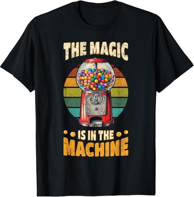 Vintage Gumball Machine Bubble Gum T-Shirt for Retro Candy Lovers