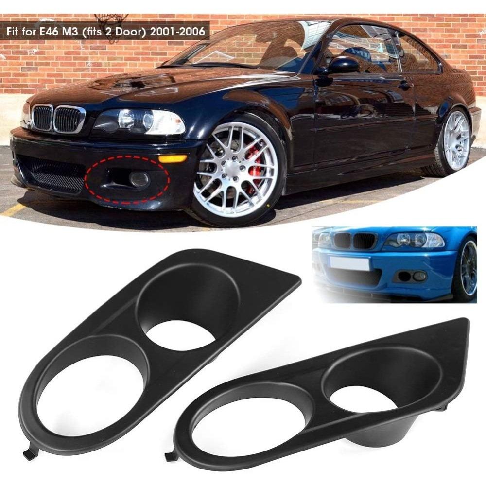 Durable E46 M3 Fog Light Cover 2001-2006, Dual Hole Front Bumper Foglight Guard, Stylish Car Accessory for Enhanced