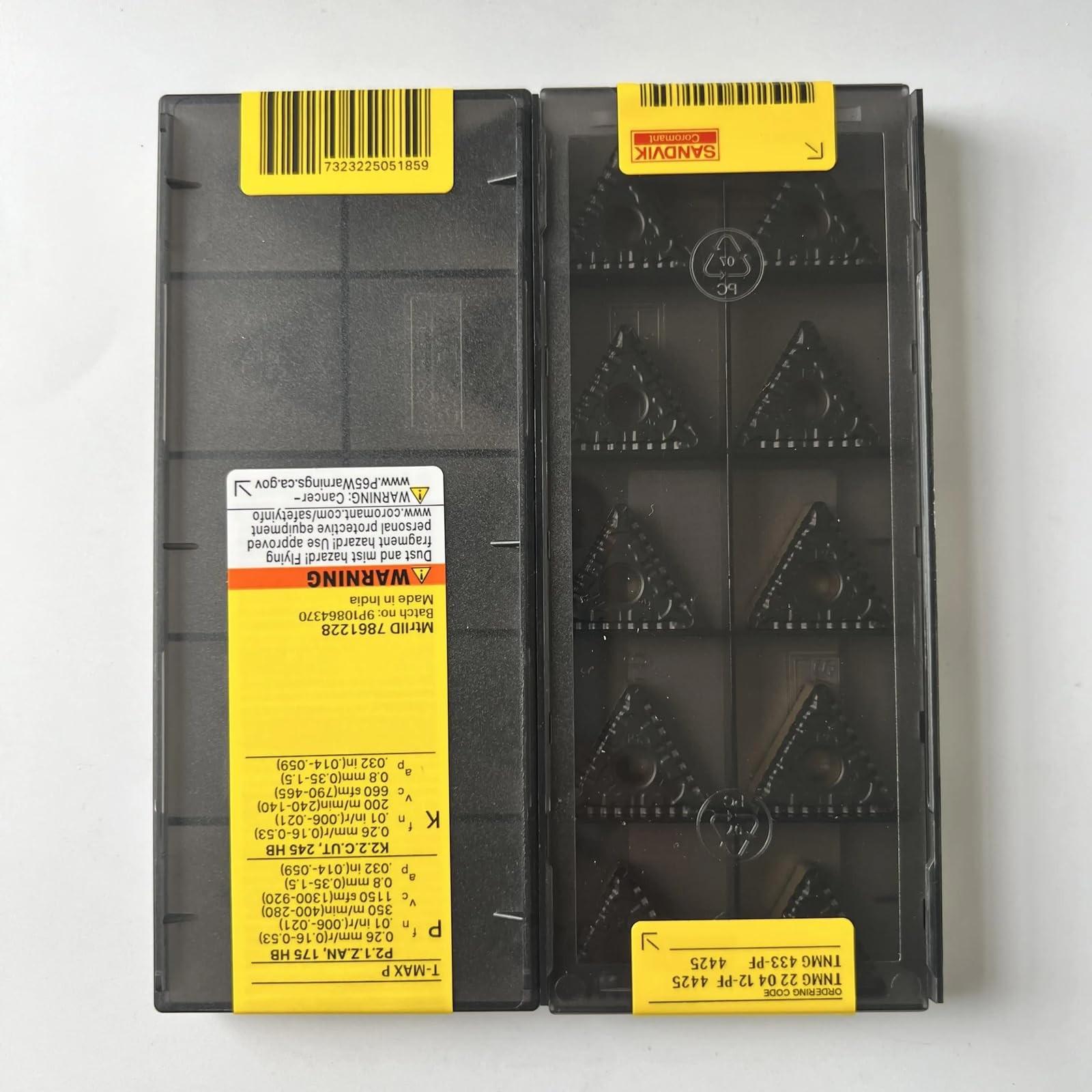 

Original Sandvik / TNMG220412-PF 4425 /CNC lathe carbide blade tool 10 Pcs