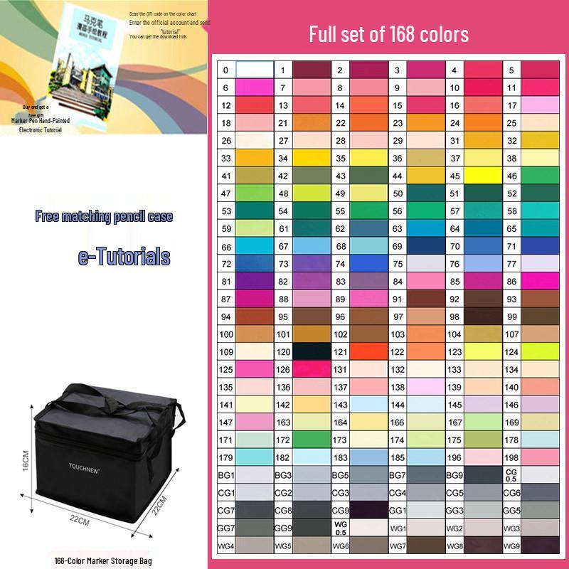 3rd Generation Touch Three Marker Pen Set for Student Hand-Painted Anime Art - Oil-Based Colored Painting Pens