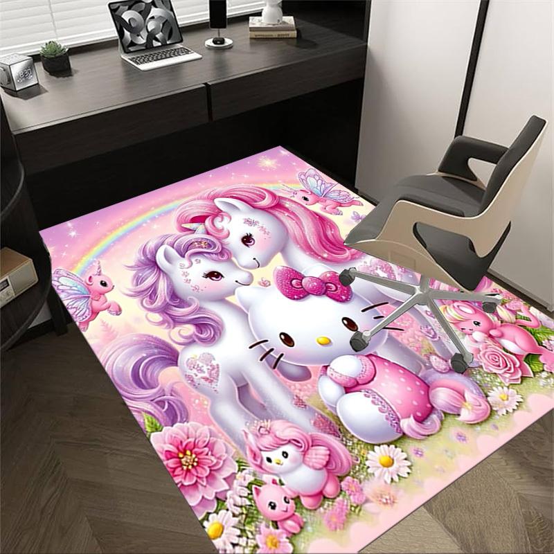 

1pc Hello Kitty unicorn Carpet Office Rug Outdoor Mat Home Decor Area Carpet Festival Gift 60cm by 90cm