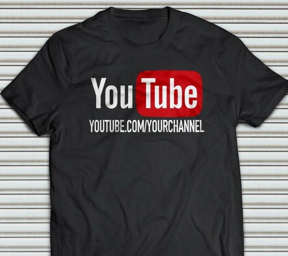 YOUTUBE Custom Channel T-shirt My Channel On Shirt Youtuber Vlogger Streamer M
