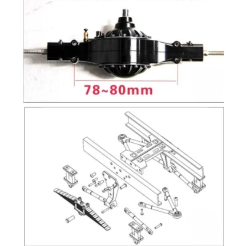 For 1/14 Tamiya RC Truck For volvo For scania Diy Parts Simulation Rear Double-bridge Suspension Assembly