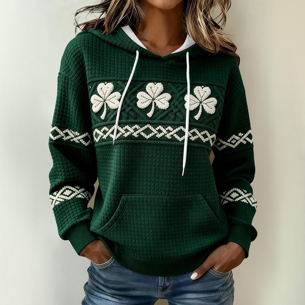 Women'S St. Patrick's Day Sweater Cute Fun Patrick's Day Sweater Spring Long Sleeve Knitted Sweater
