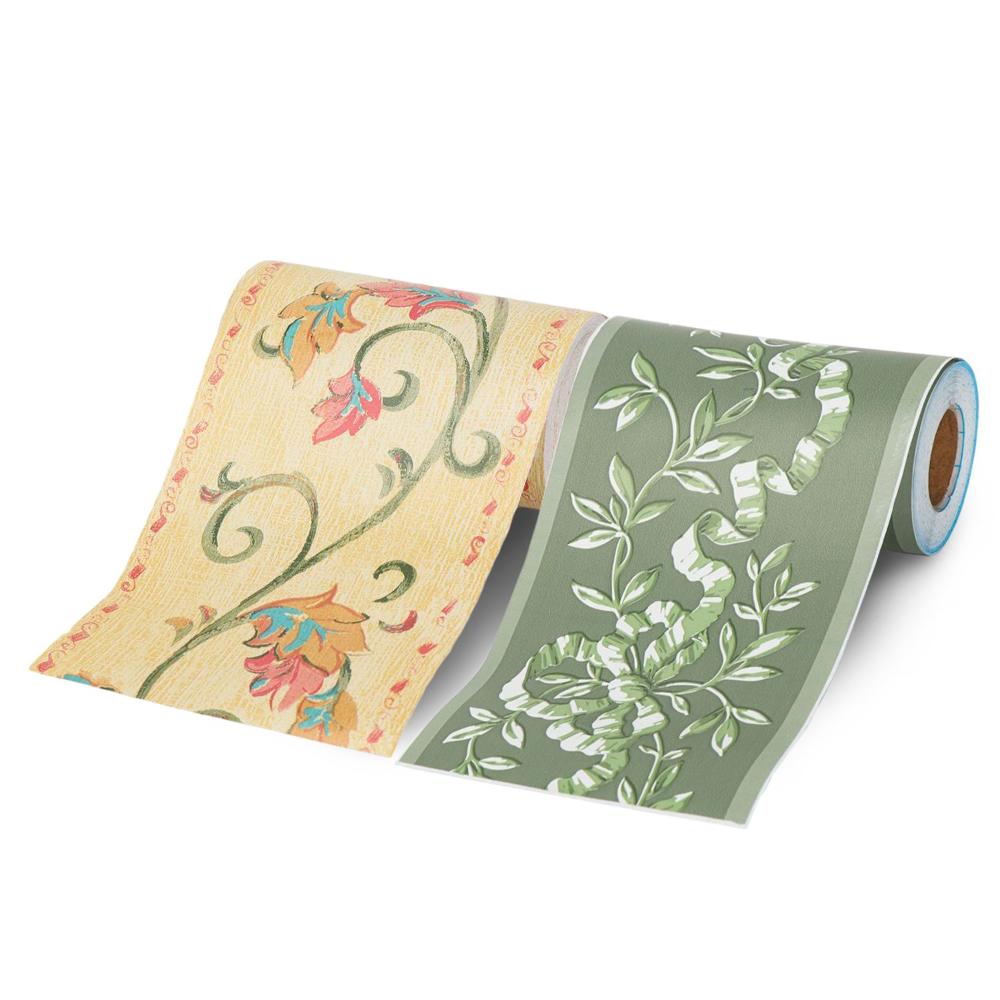 Self-adhesive Waterproof Waist Line Wallpaper Baseboard Wall Border Stickers Skirting Line