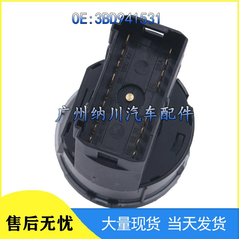 3BD941531: Compatible with Volkswagen Golf 4, Passat B5, and Jetta headlight control knob switch.