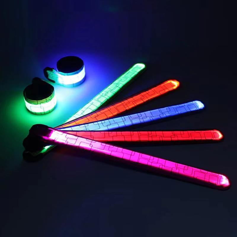 Unisex USB LED Armband High Quality Rechargeable High Visibility Leg Warning Wristband LED Light Belt for Night Walking Cycling