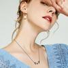 Retro Fashion Design Exaggerated Punk Style Personality Dark Red Love Ghost Claw Pendant Necklace for Men and Women