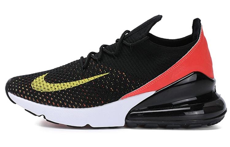 Nike Air Max 270 Flyknit Black Bright Crimson Yellow Strike Women s AH6803-003 38