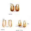Modern Geometric Resin Stainless Steel Earring For Women With Gold Plating And Elegant Style
