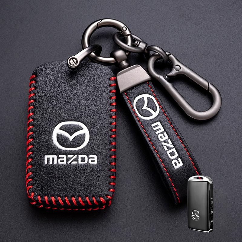 AAET1 Custodia in Pelle per Chiave Auto Portachiavi Anello Guscio Protettivo Per Mazda 3 Alexa CX30 CX-4 CX5 CX-5 CX8 CX-8 CX-30 CX9 CX-9 Accessorio