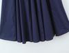 Elegantes quadratisch ausgeschnittenes Midi-Kleid im französischen Stil mit Bindegürtel