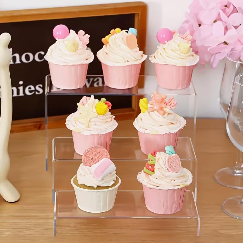1Set Acrylic Display Stand Multifunctional Transparently Mini Model Storage Rack for Perfume Doll Jewelry Decor Organzier