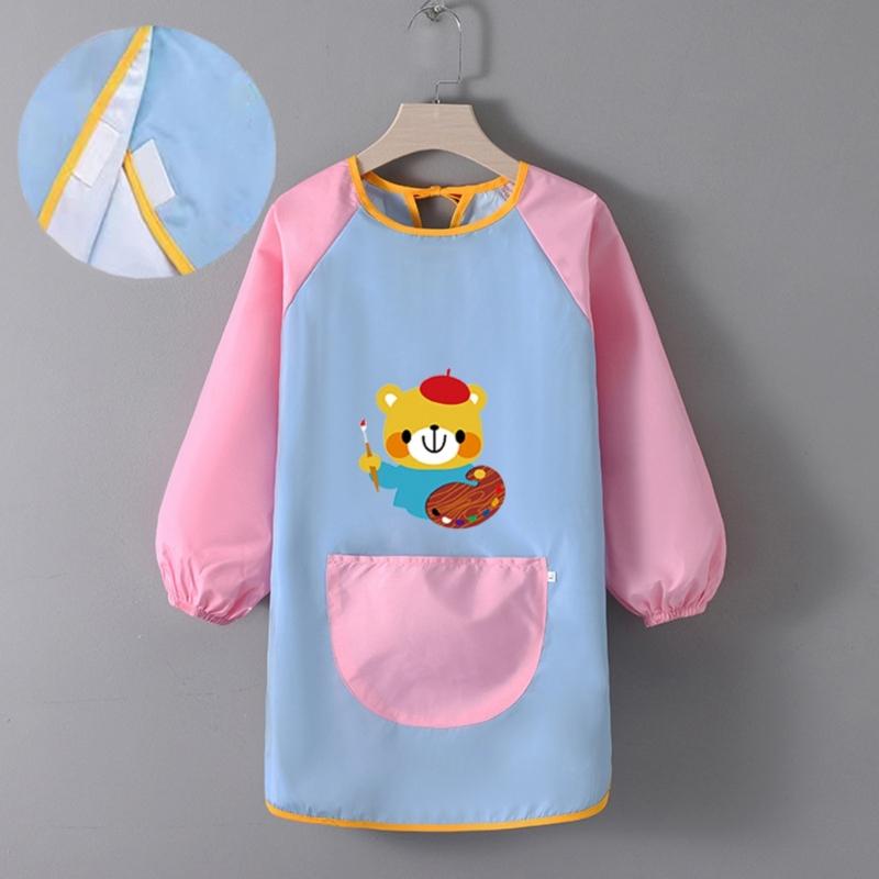 Toddler Bib Cover Painting Apron Coat for Kids Height 100-124cm Water Resistant Polyester, Easy Cleaning