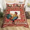 Chicken Duvet Cover Rooster Goose Duck for Kid Teen Women Men Farmhouse Animals for Bedroom Decorations Queen King Bedding Set02