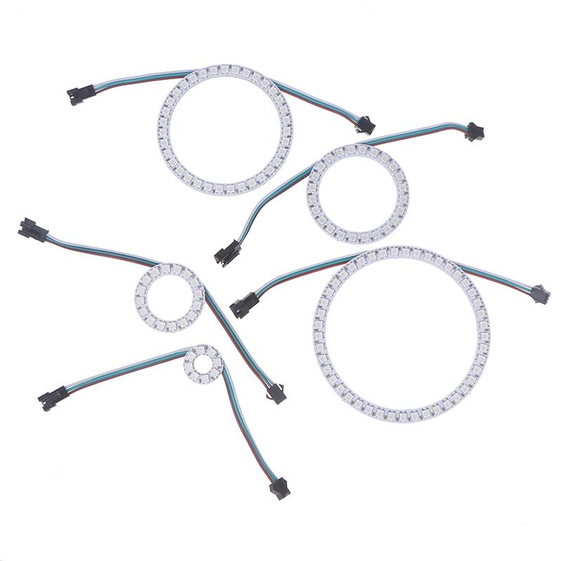 Ws2812B Addressable Led Pixel Ring 8/16/24/35/45Leds Ws2812 Rgb Led Diode Ring Color Ic Built-In Led
