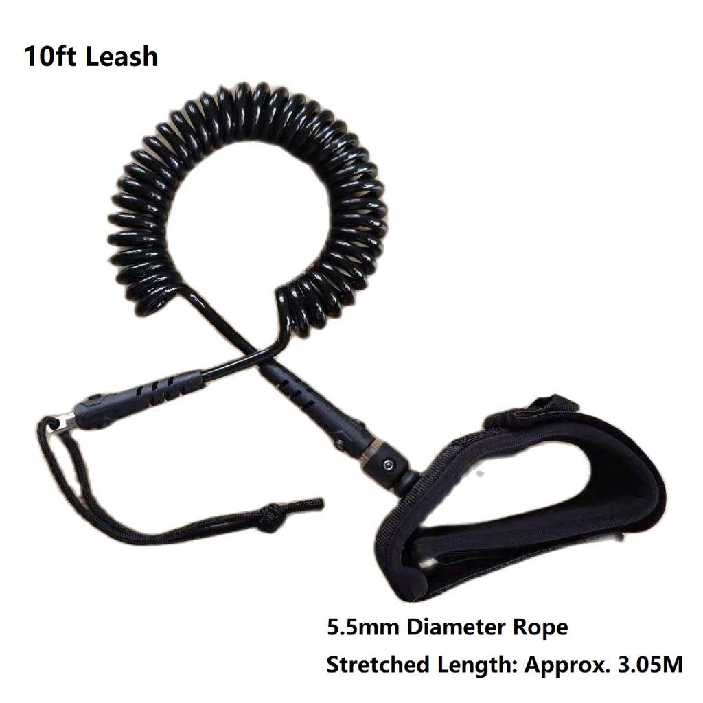 Surf Sup 10 Feet Ankle Leash Surfing Elastic Coiled Stand UP Paddle Board Leg Rope Surfboard Ankle Leash