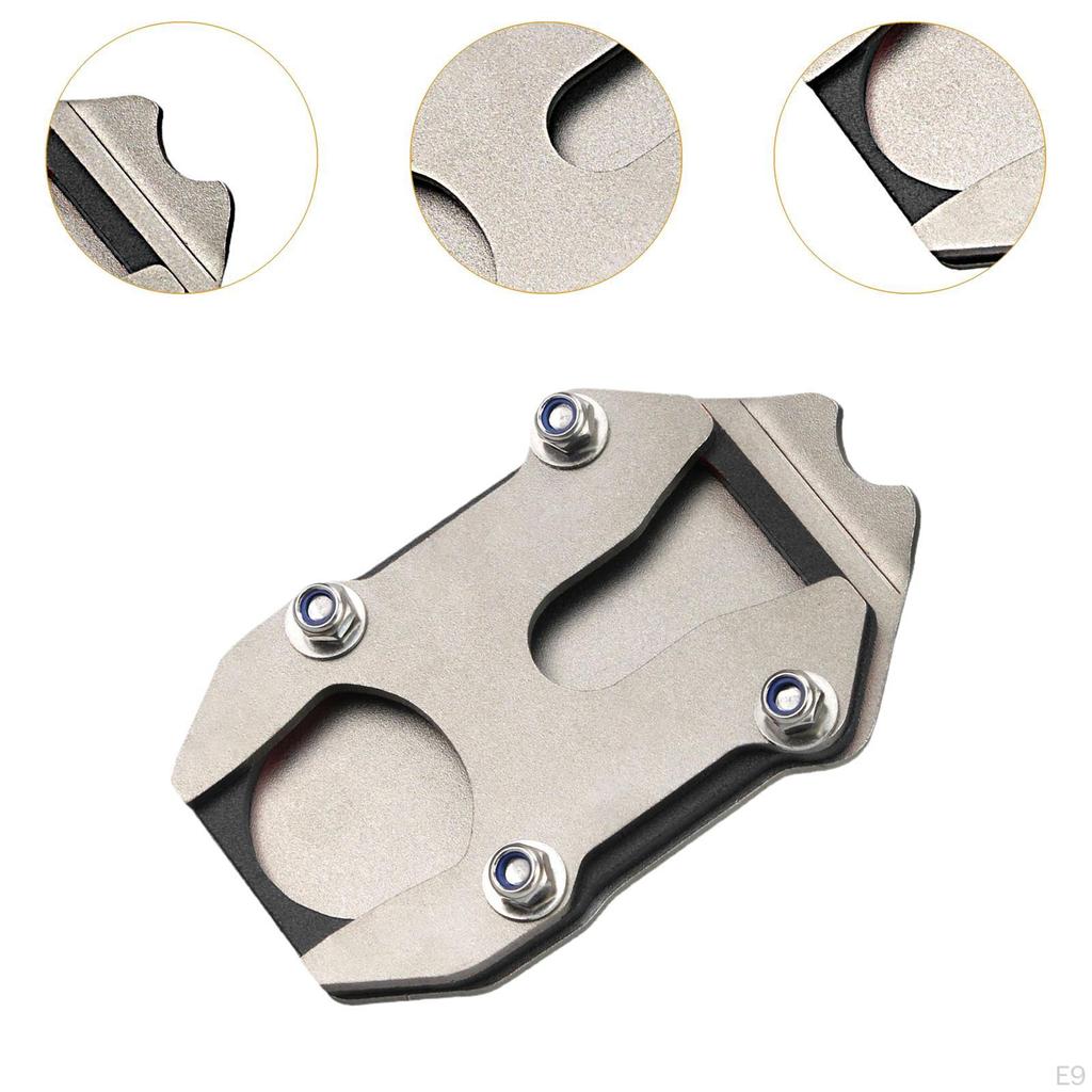 Motorcycle Kickstand Pad Enlarger Support Plate Enlarged Base Easily Install Accessories