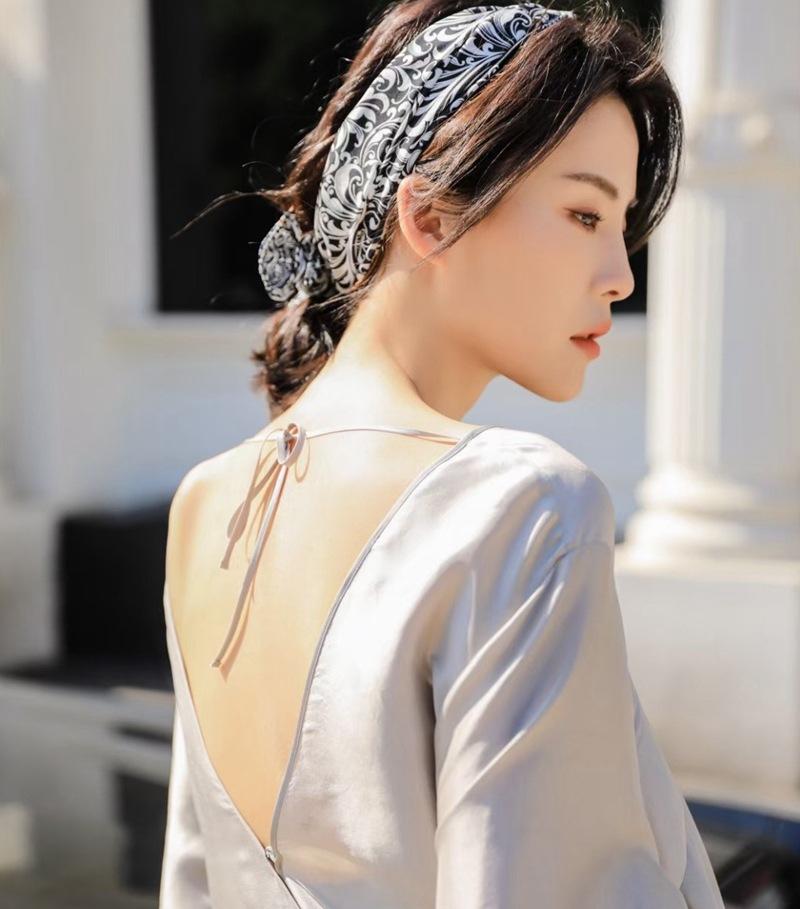 Cashew Flower Series Silk Double Crepe Long Scarf Silk Scarf Women'S Spring And Autumn Versatile Mulberry Silk Scarf Manufacturer