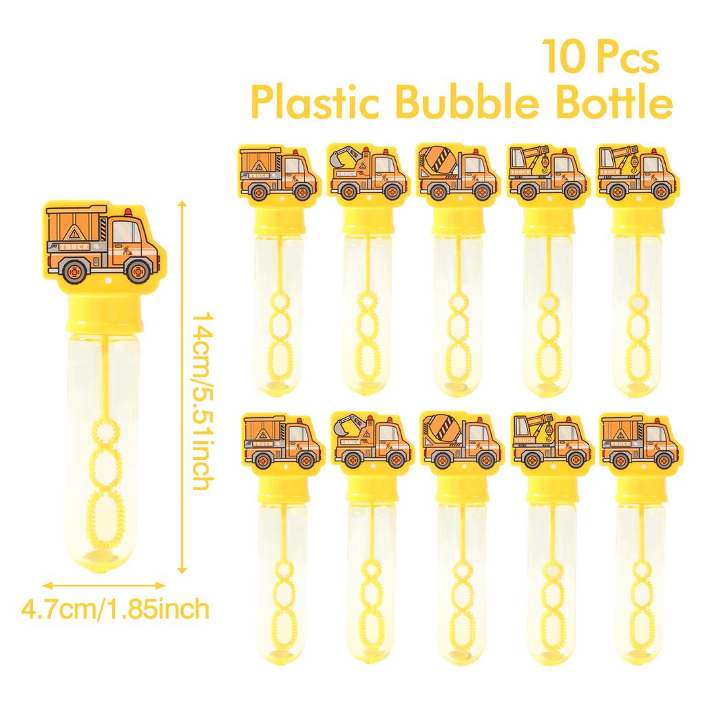 Engineering Vehicle Bubble Tube Soap Bottle Construction Birthday Party Decor Kids Favors Toys for Guests Gifts Baby Shower
