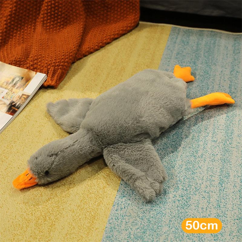 Barwiona metodą tie-dye kolorowa pluszowa zabawka gęś, zaciskająca nogi, lalka gęś, zmywalna i odpinana do spania