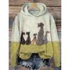 Womens Oversized Hooded Sweatshirt With 3D Digital Print Streetwear Long Sleeve Top Fall Winter