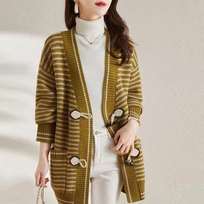 Sweater Coat for Women Knit Loose Thickened Sweater Tops Casual Oversize Cardigan Jacket