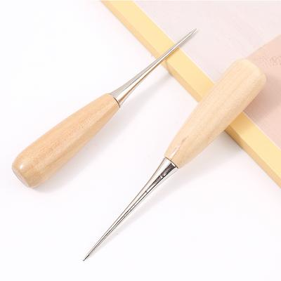 New Arrival Craft Cloth Awl Tool Sewing Hole Punching Wooden Stitching Leather Overstitch Quality