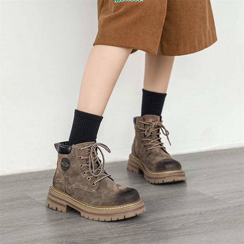 Winter new warm casual cotton boots versatile leather boots velvet Martin boots men's boots model 6224-J