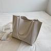 2023 Women's Retro Large Capacity Tote – High-End Solid Color Shoulder Bag