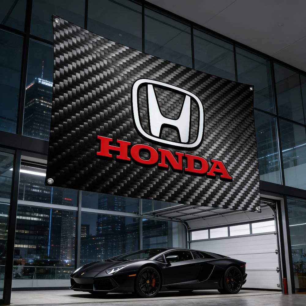 Motorcycle For HONDA Flag 120g Polyester Sublimation Print Durable Hanging Banner Home Decor Gift